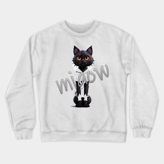 MIAOW CAT Crewneck Sweatshirt by HTA DESIGNS